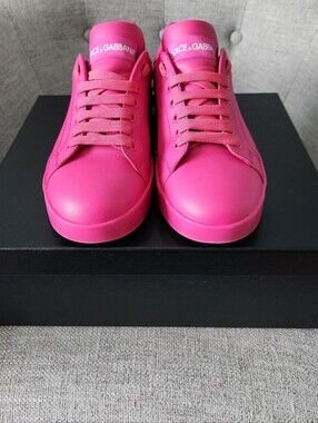 Dolce & Gabbana Portofino Women’s Sneakers – Hot Pink Size EU 38 AUTHENTIC